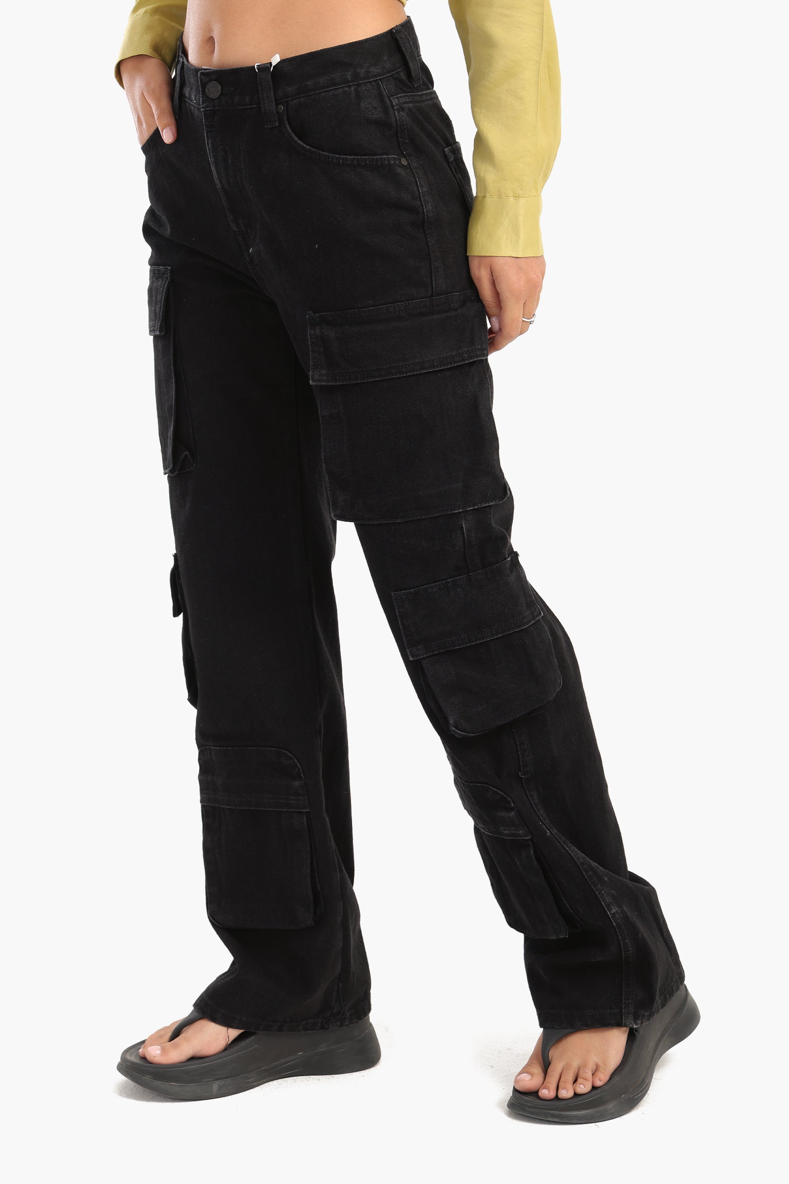 Black Cargo Jeans