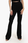 Black High Waist Piping Pants