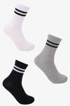 Contrast Striped Socks - 3 Pairs