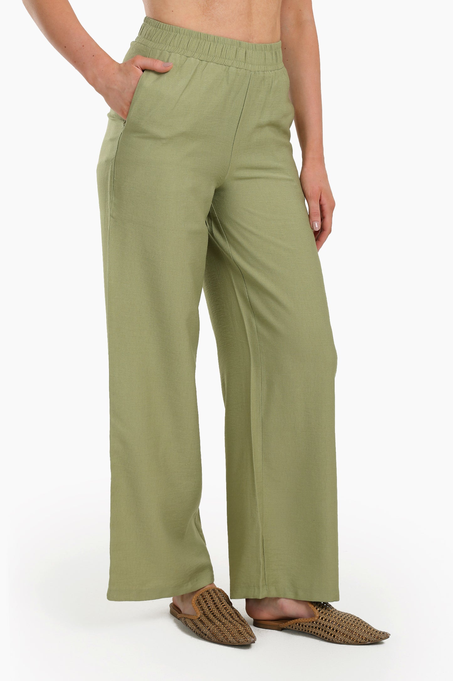Olive Wide Leg Pants