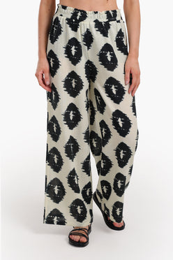 Chic Black & White Printed Pants