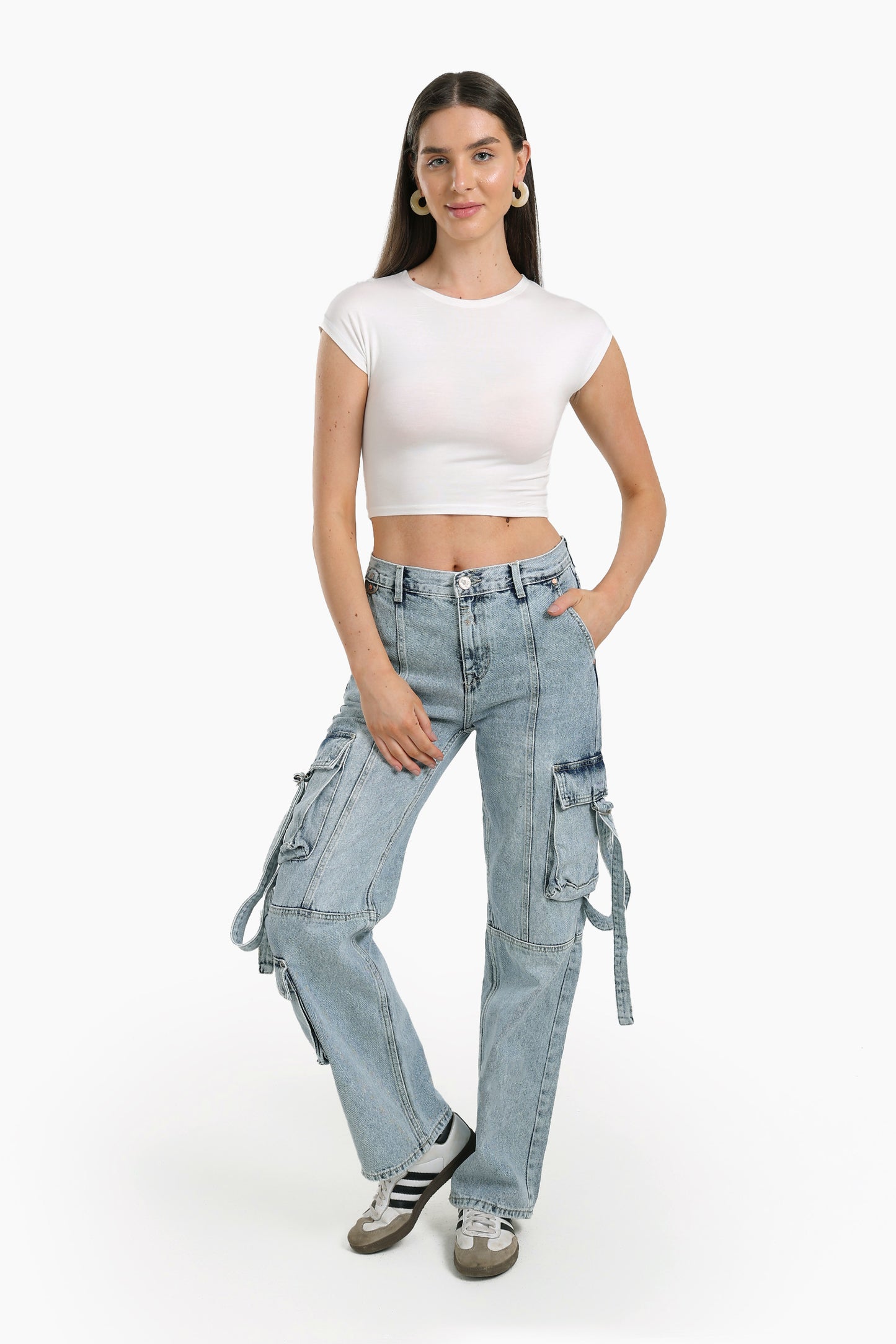 Multi-Pocket Cargo Jeans