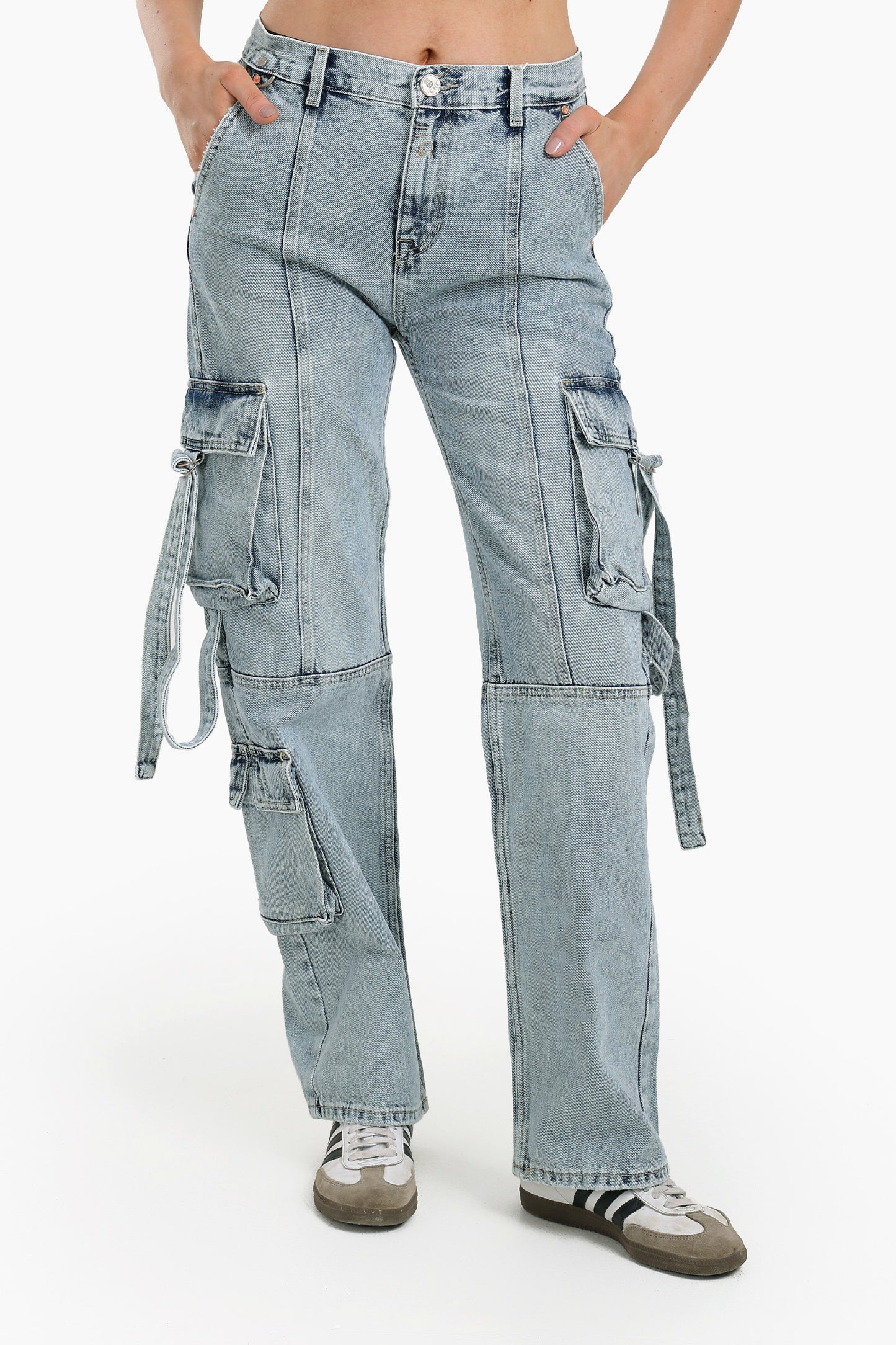 Multi-Pocket Cargo Jeans