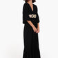 فستان ماكسي بياقة V واسعة