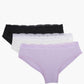 Cotton Lace Bikini Panties - Pack of 3