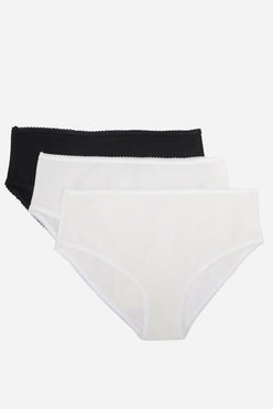 Cotton Full Brief Panties - Pack of 3