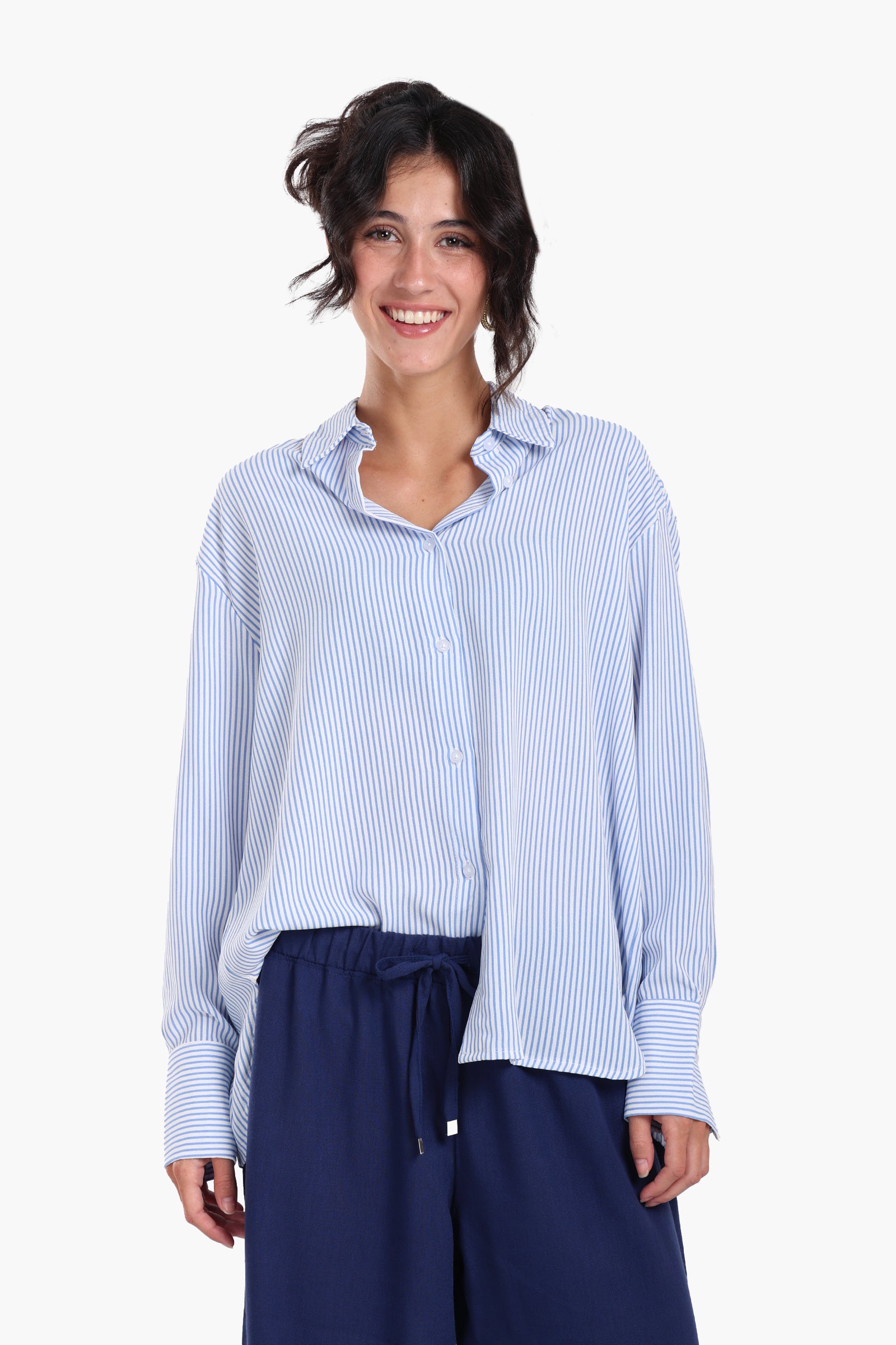 قميص مخطط مريح