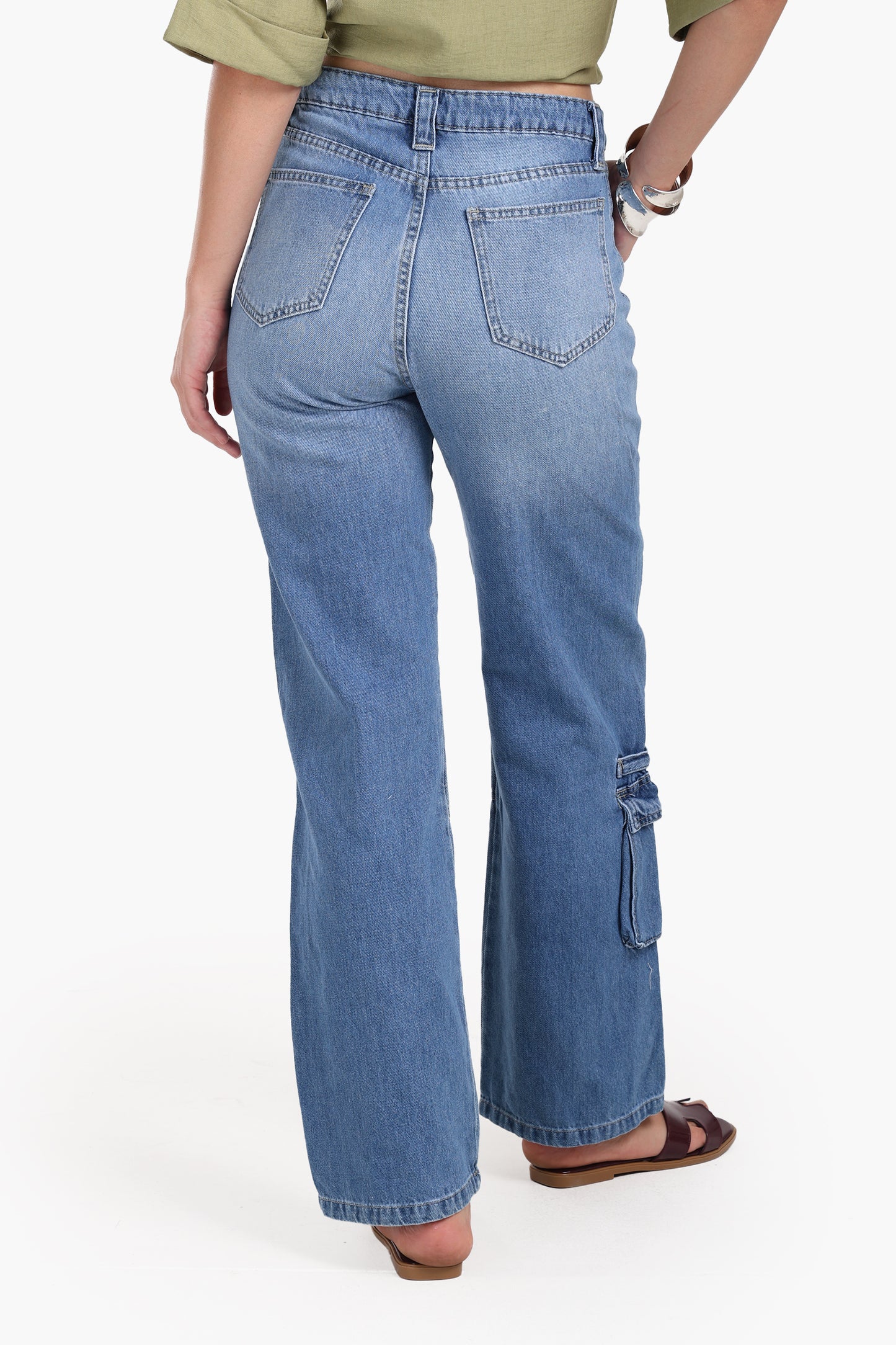 Straight Cut Cargo Jeans