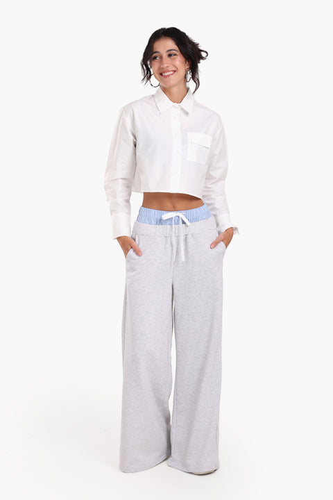 Cropped Viscose Shirt