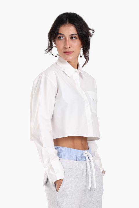 Cropped Viscose Shirt