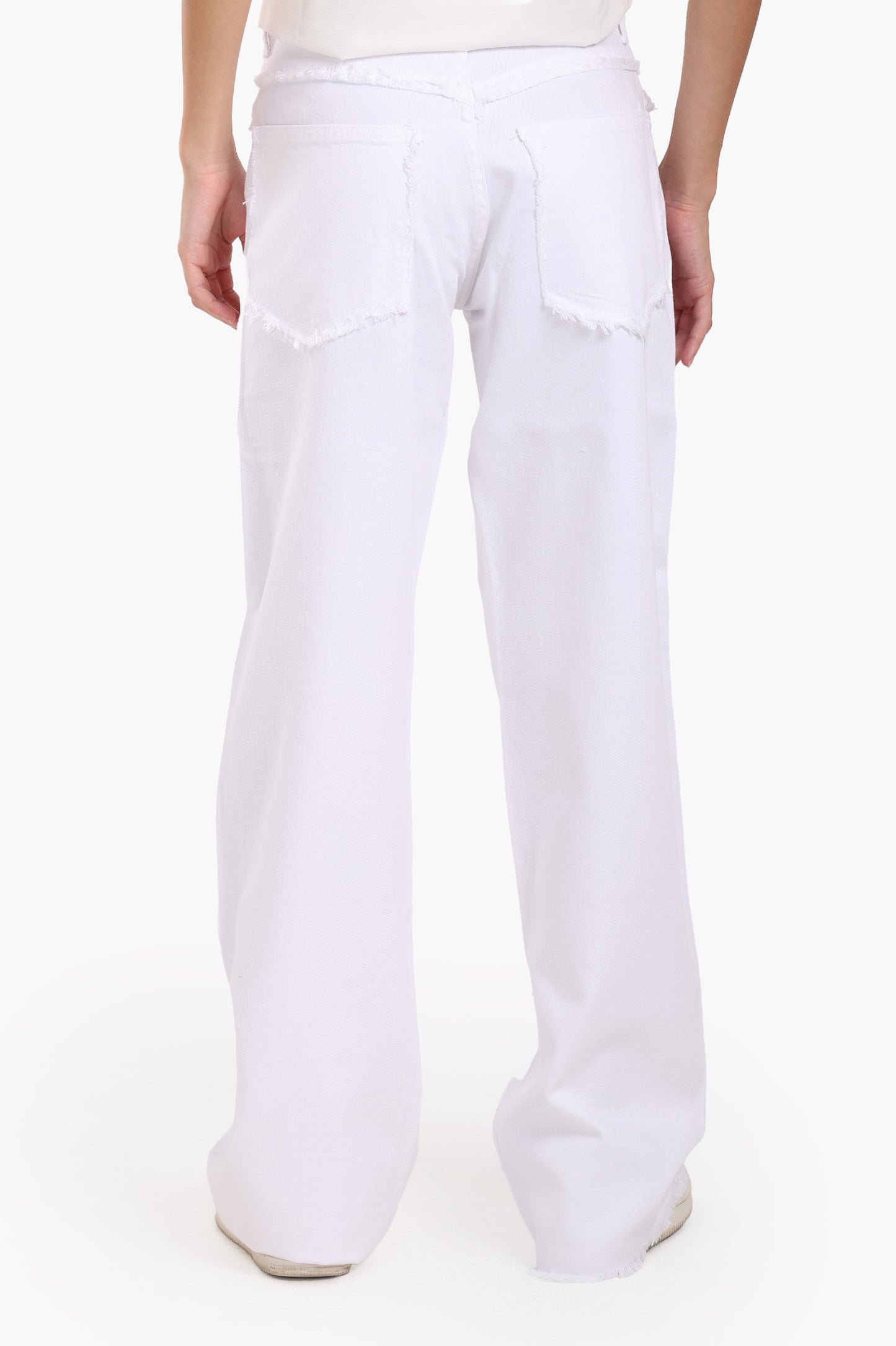 White Denim with Fringes