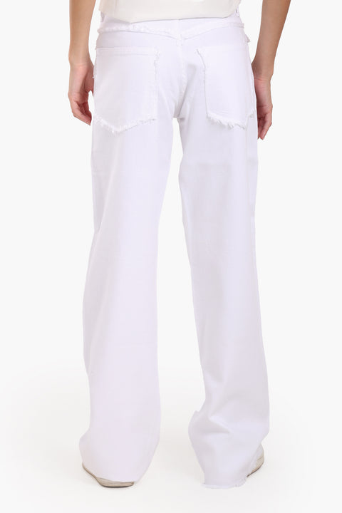 White Denim with Fringes