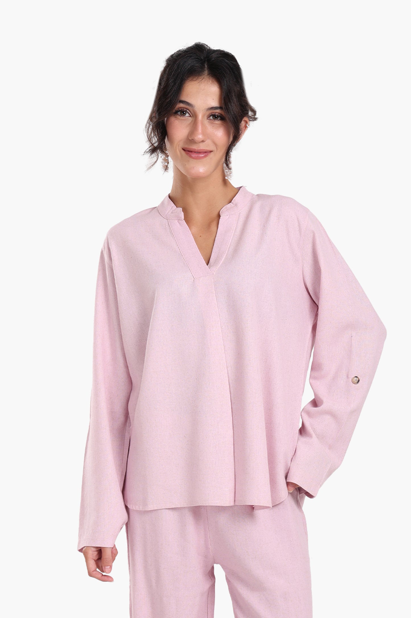 بلوزة مريحة بقصة واسعة