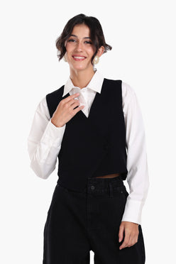 Asymmetrical Sleeveless Vest