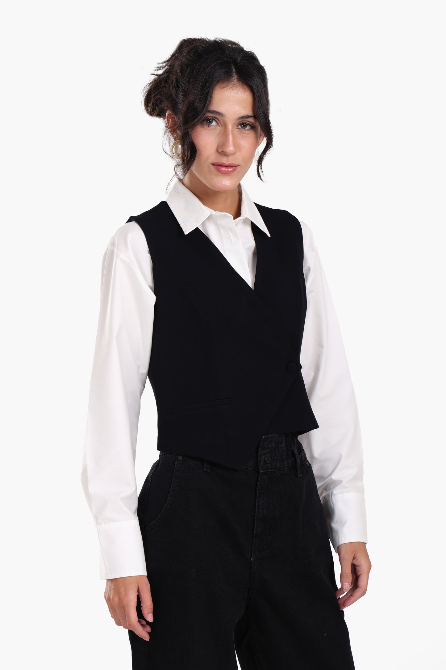 Asymmetrical Sleeveless Vest