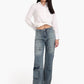 Straight Cut Cargo Jeans