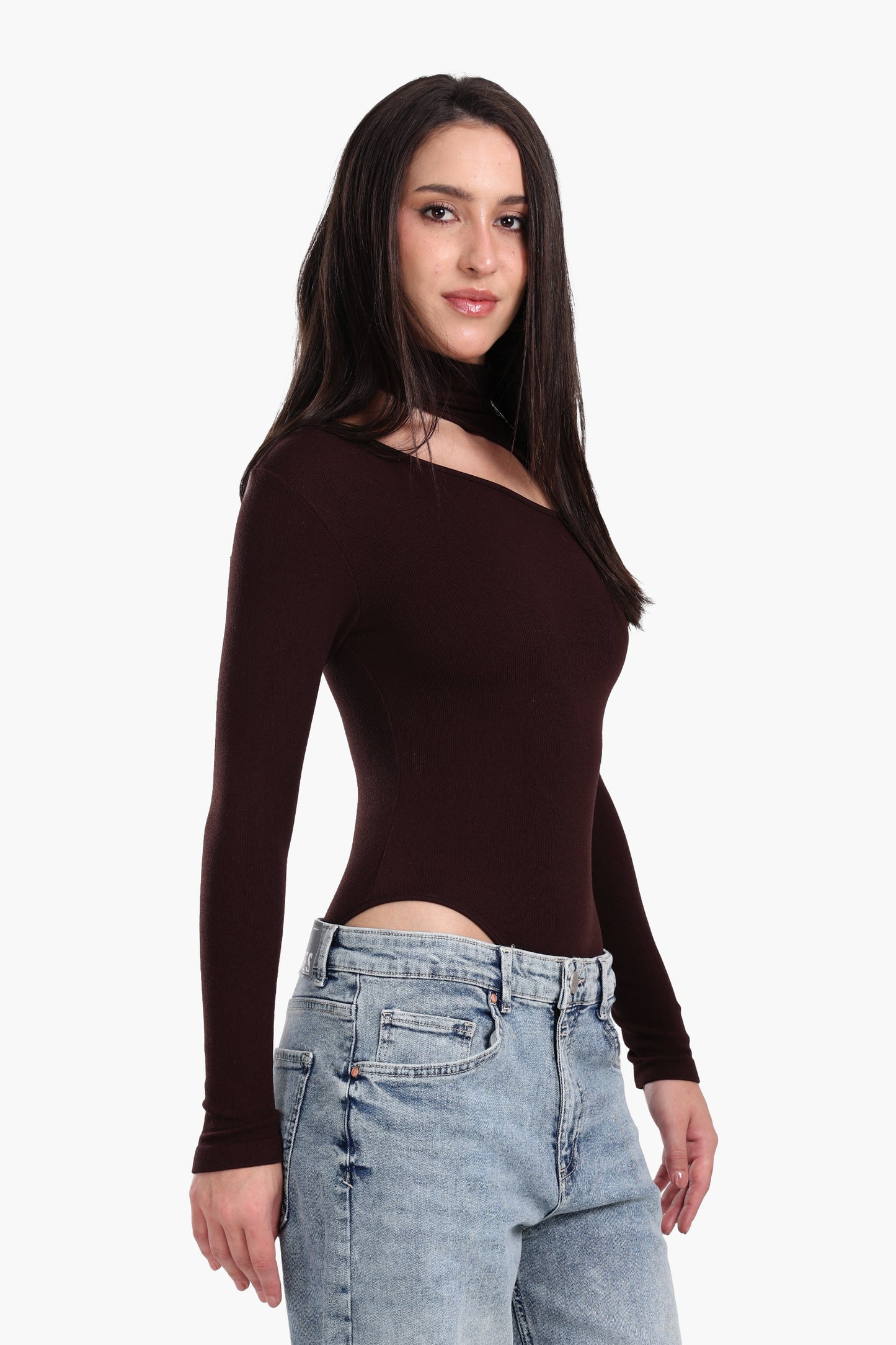 بودي سوت ميكروفايبر مضلع بفتحة 