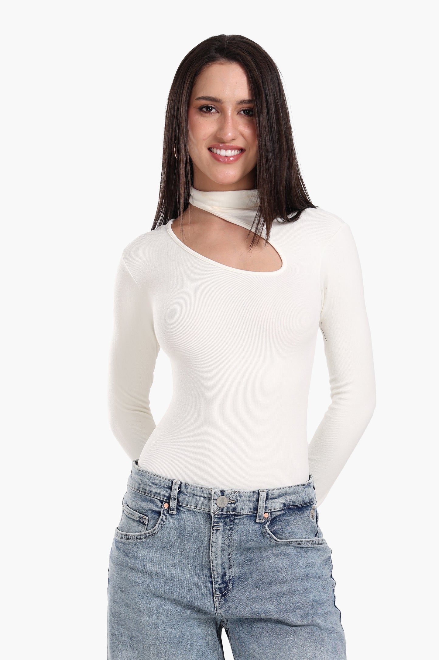 بودي سوت ميكروفايبر مضلع بفتحة 