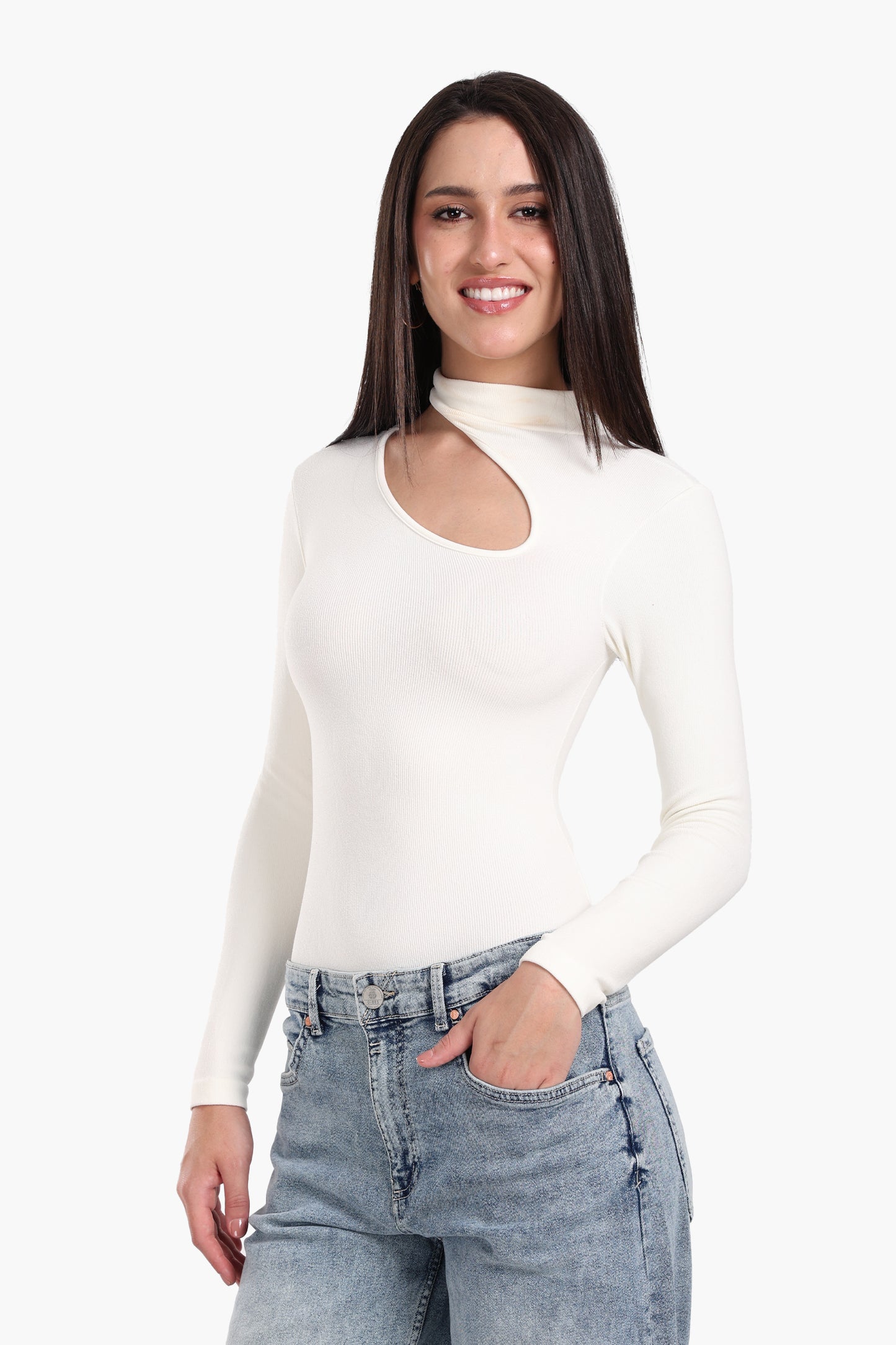 بودي سوت ميكروفايبر مضلع بفتحة 