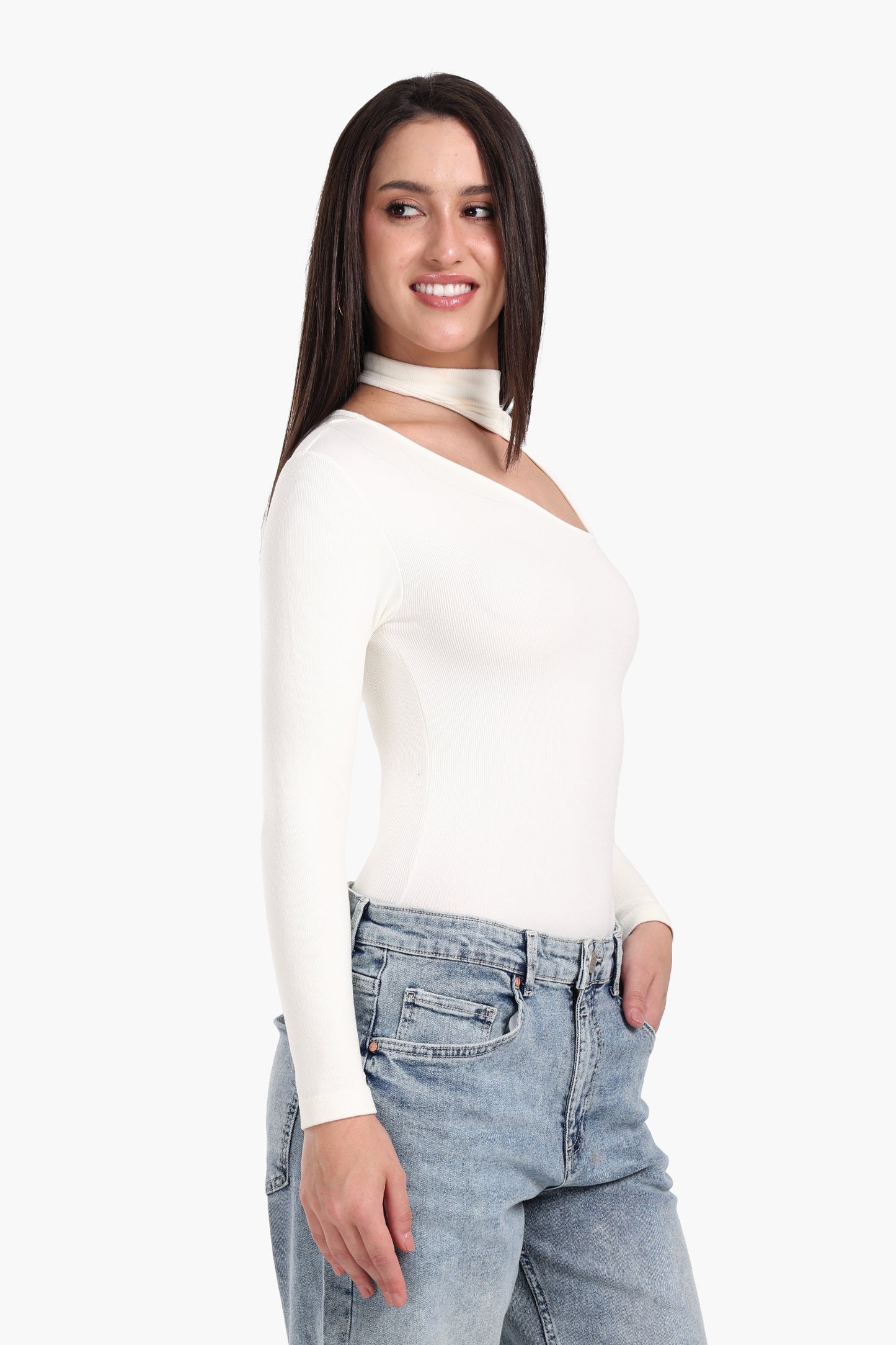 بودي سوت ميكروفايبر مضلع بفتحة 