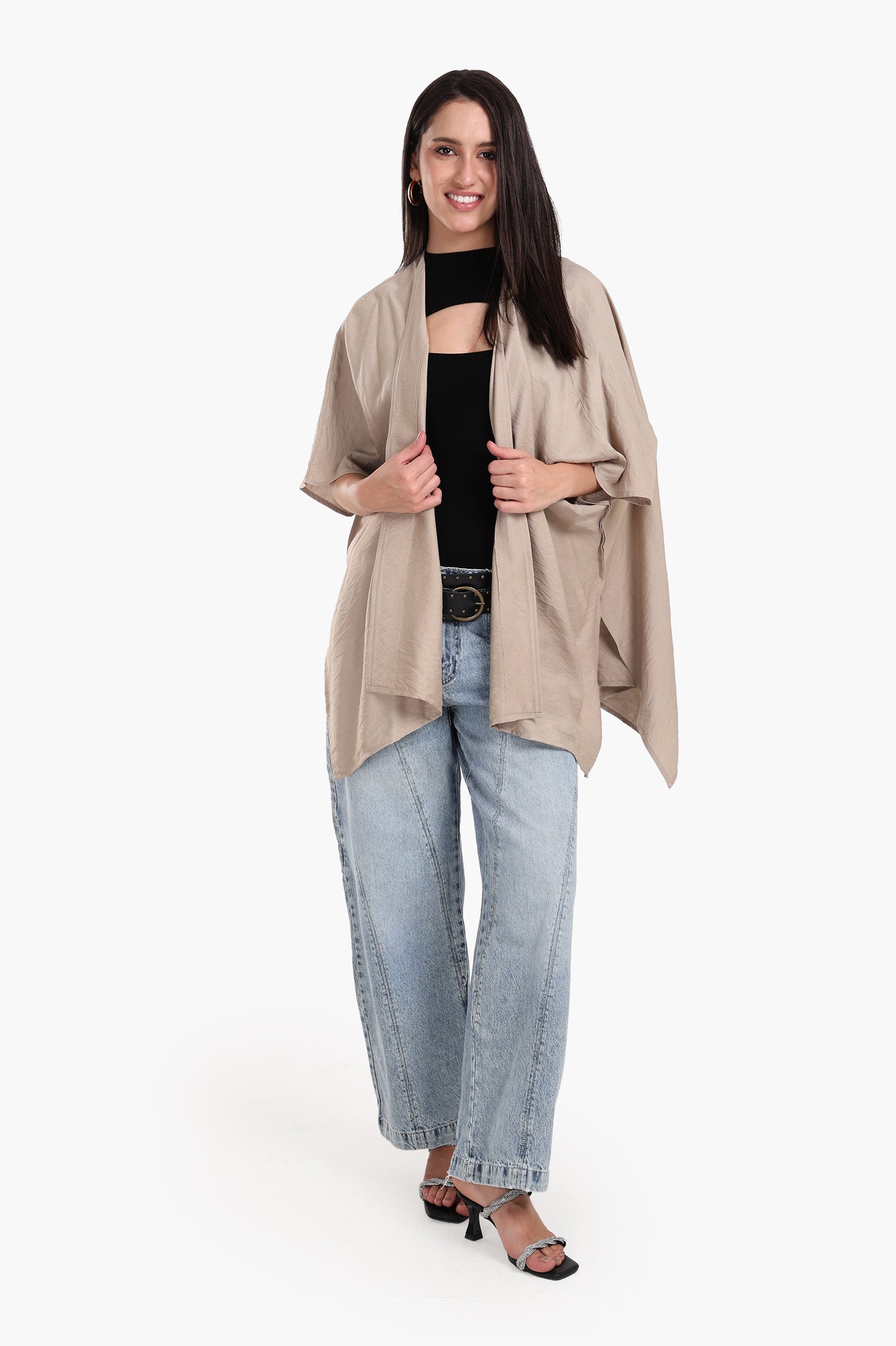 Asymmetrical Tencel Kimono