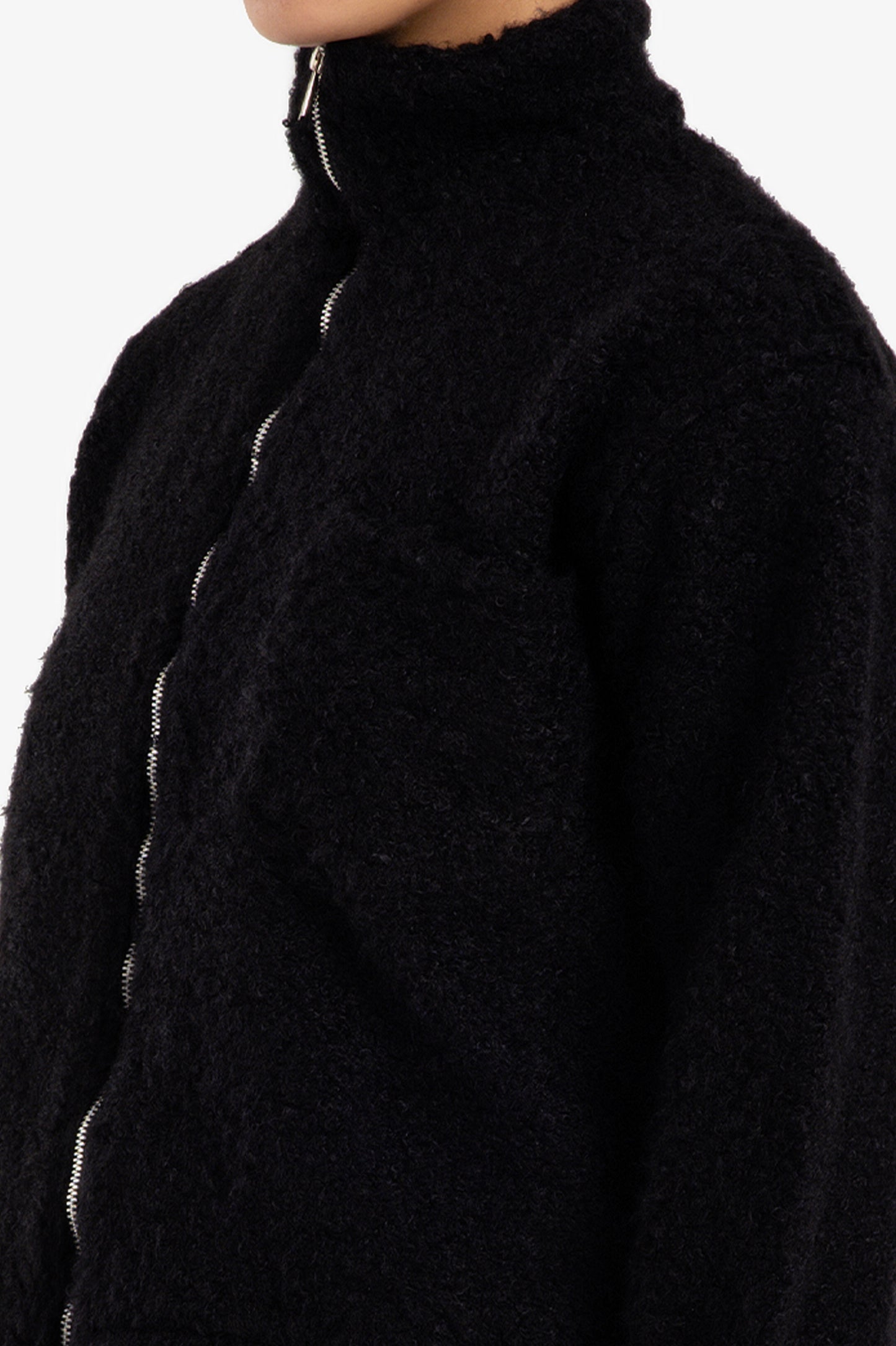 Stand Collar Wool Jacket