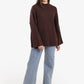 Mock Neck Ribbed Pullover
