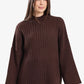 Mock Neck Ribbed Pullover