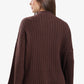 Mock Neck Ribbed Pullover