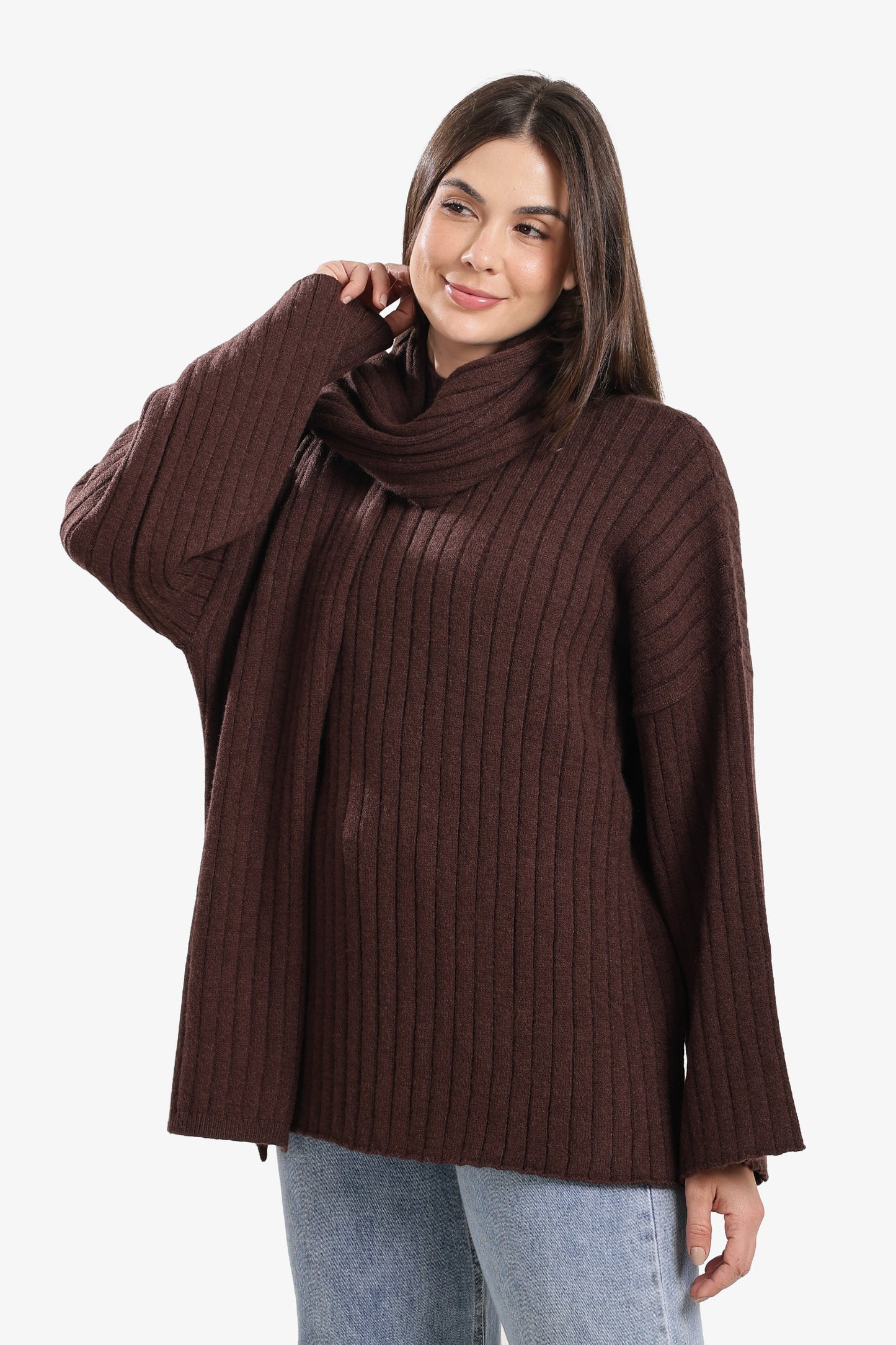 Ribbed Knitted Scarf