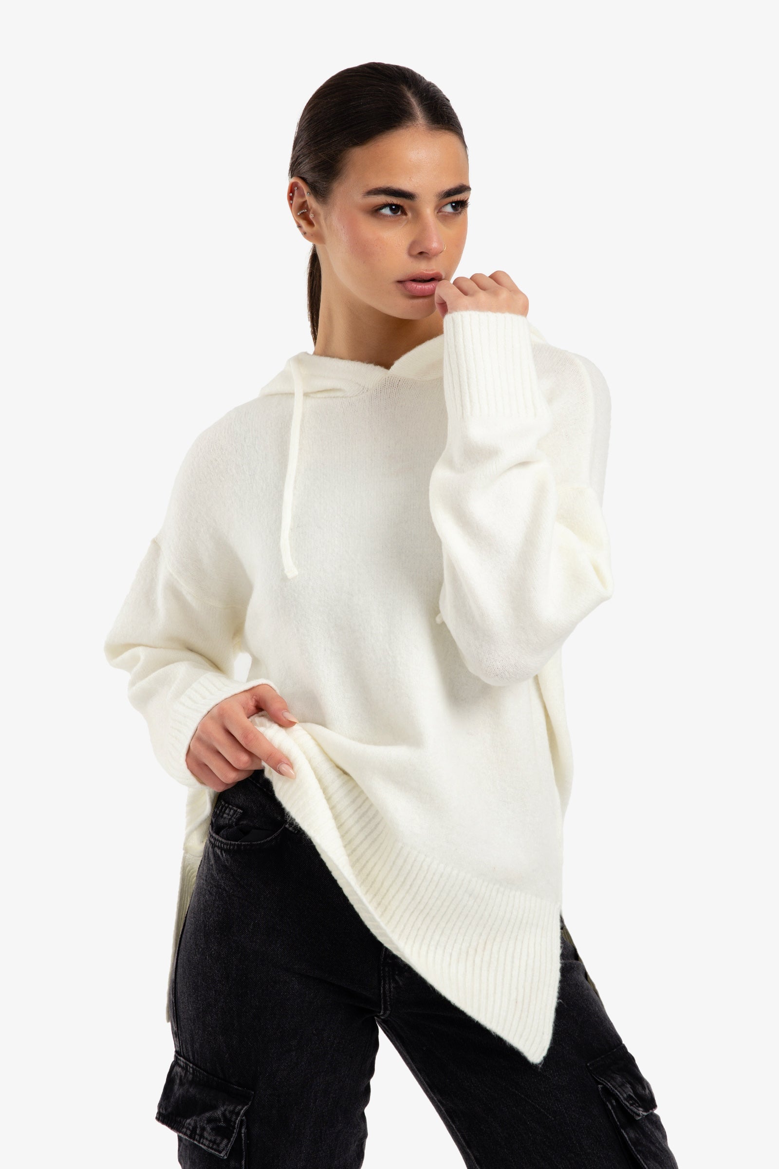 Hooded Wool Sweatshirt