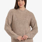 Ribbed-Trim Knit Pullover