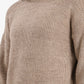 Ribbed-Trim Knit Pullover
