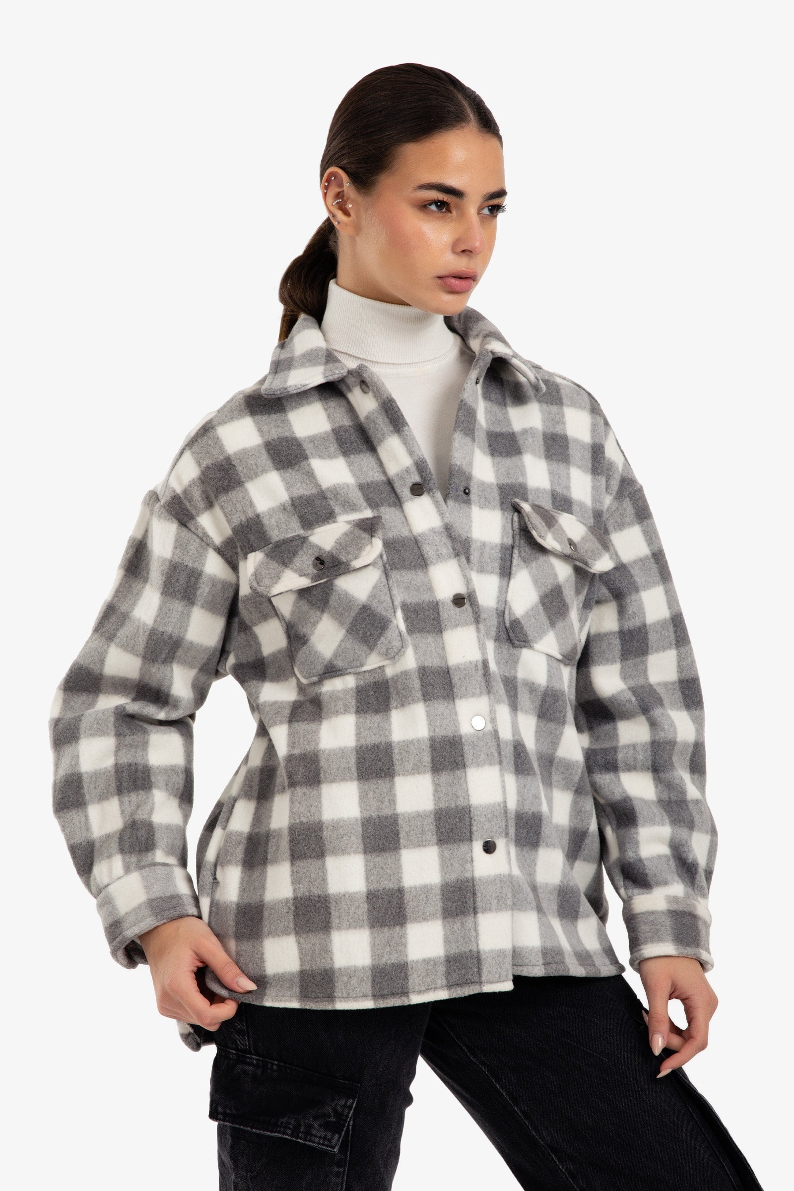 Plaid Buttoned Overshirt