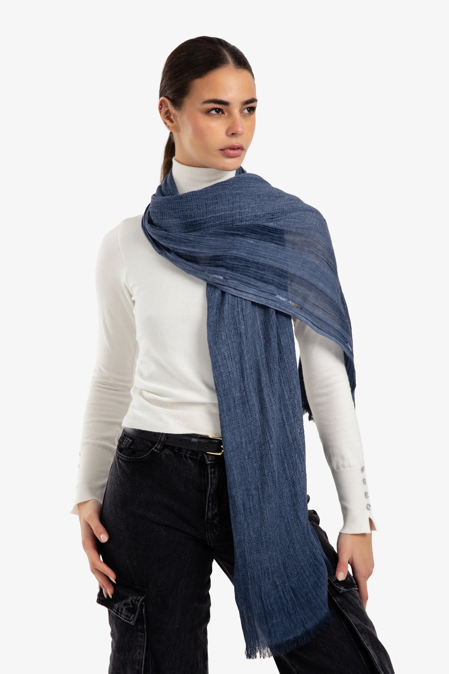 Perforated Rectangular Scarf