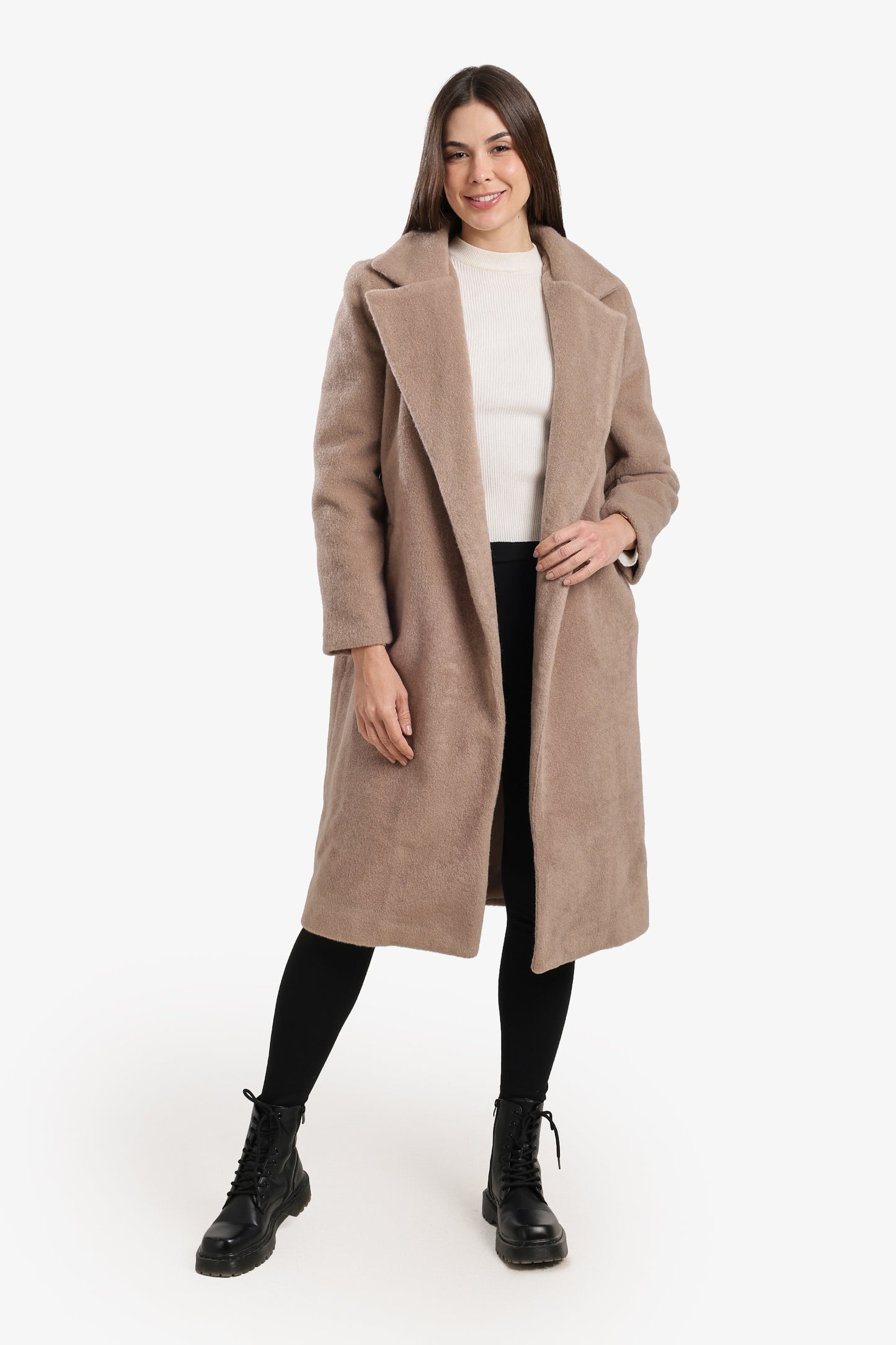 Open-Front Midi Coat