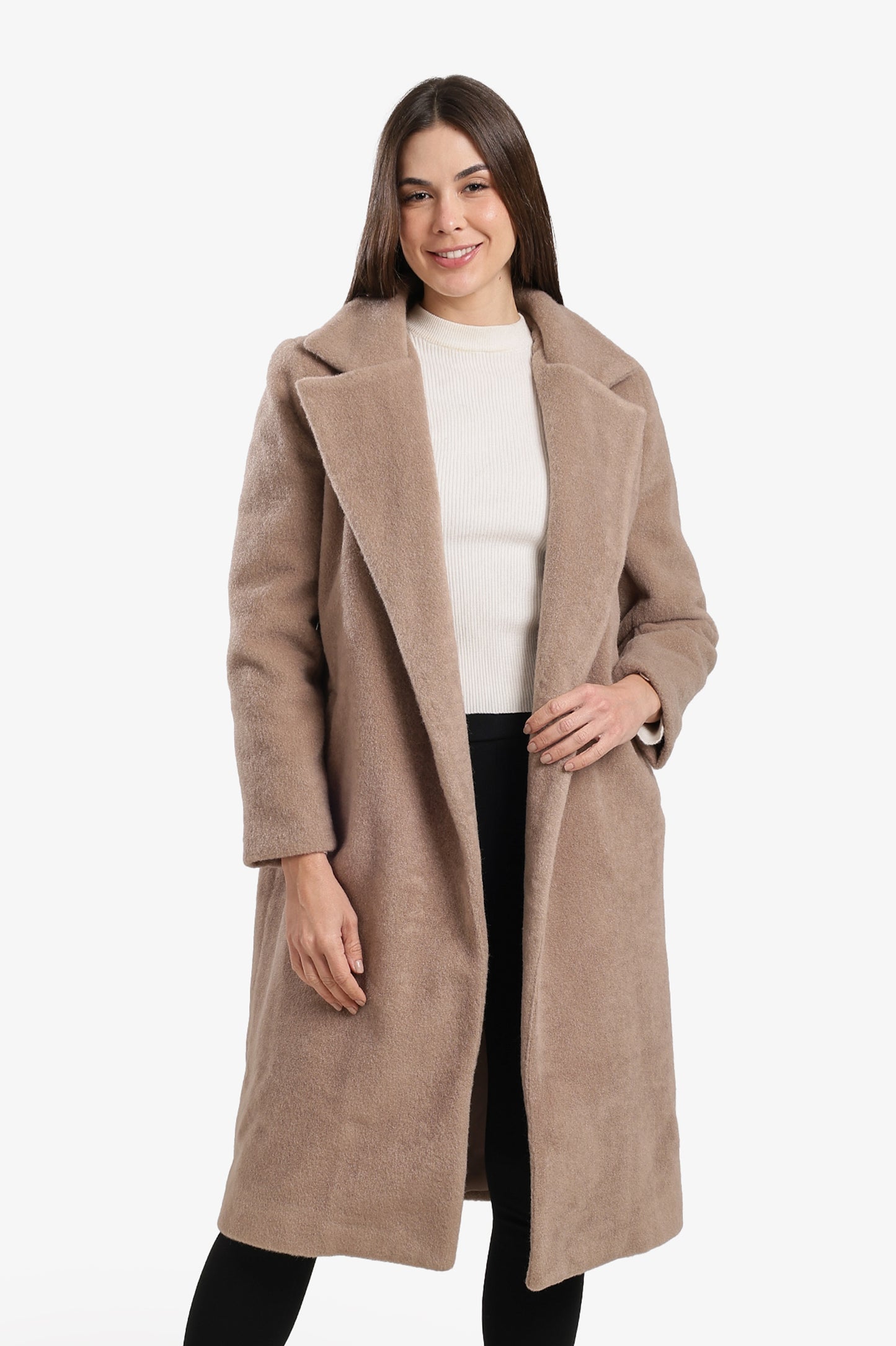 Open-Front Midi Coat