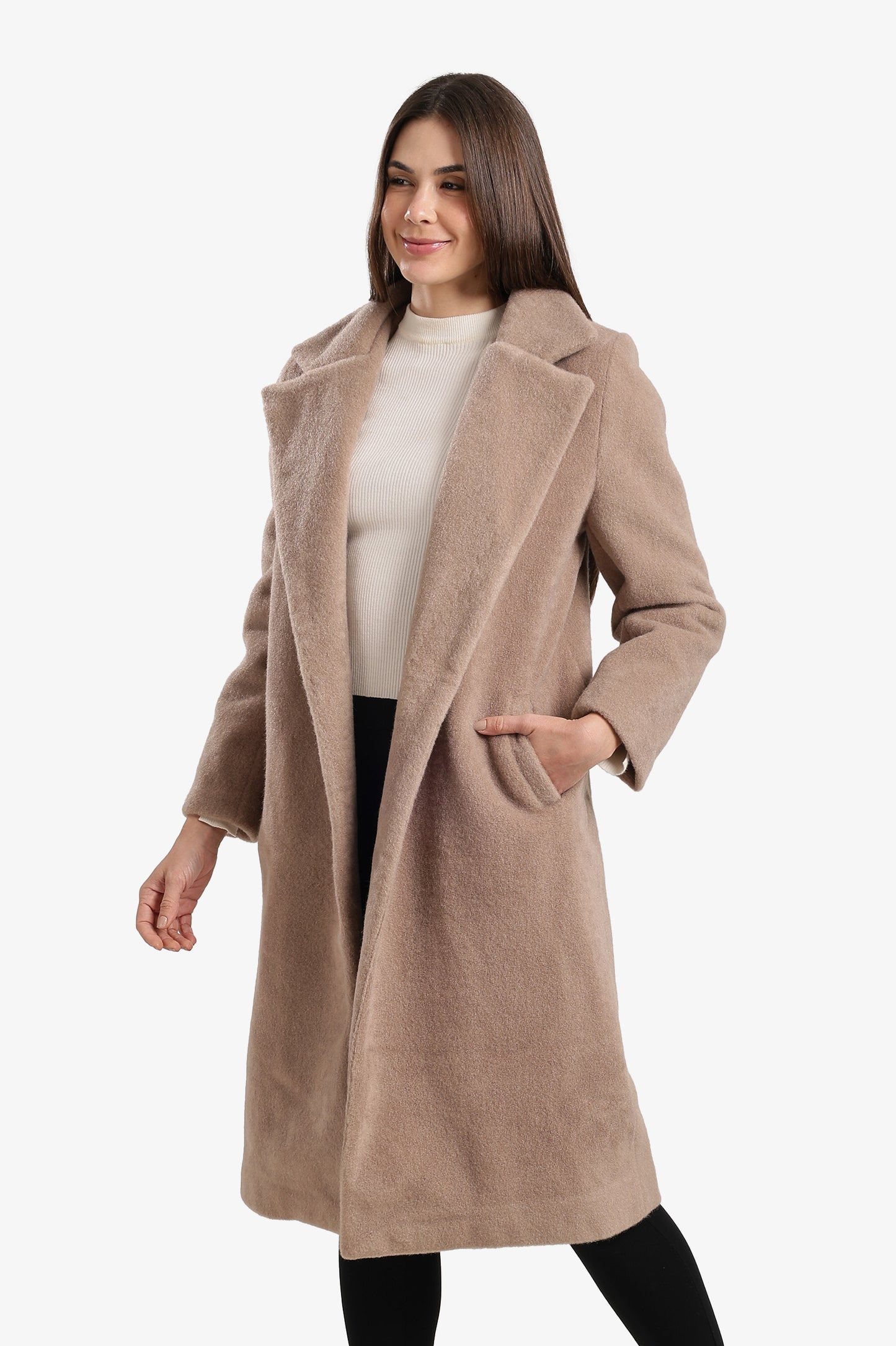 Open-Front Midi Coat