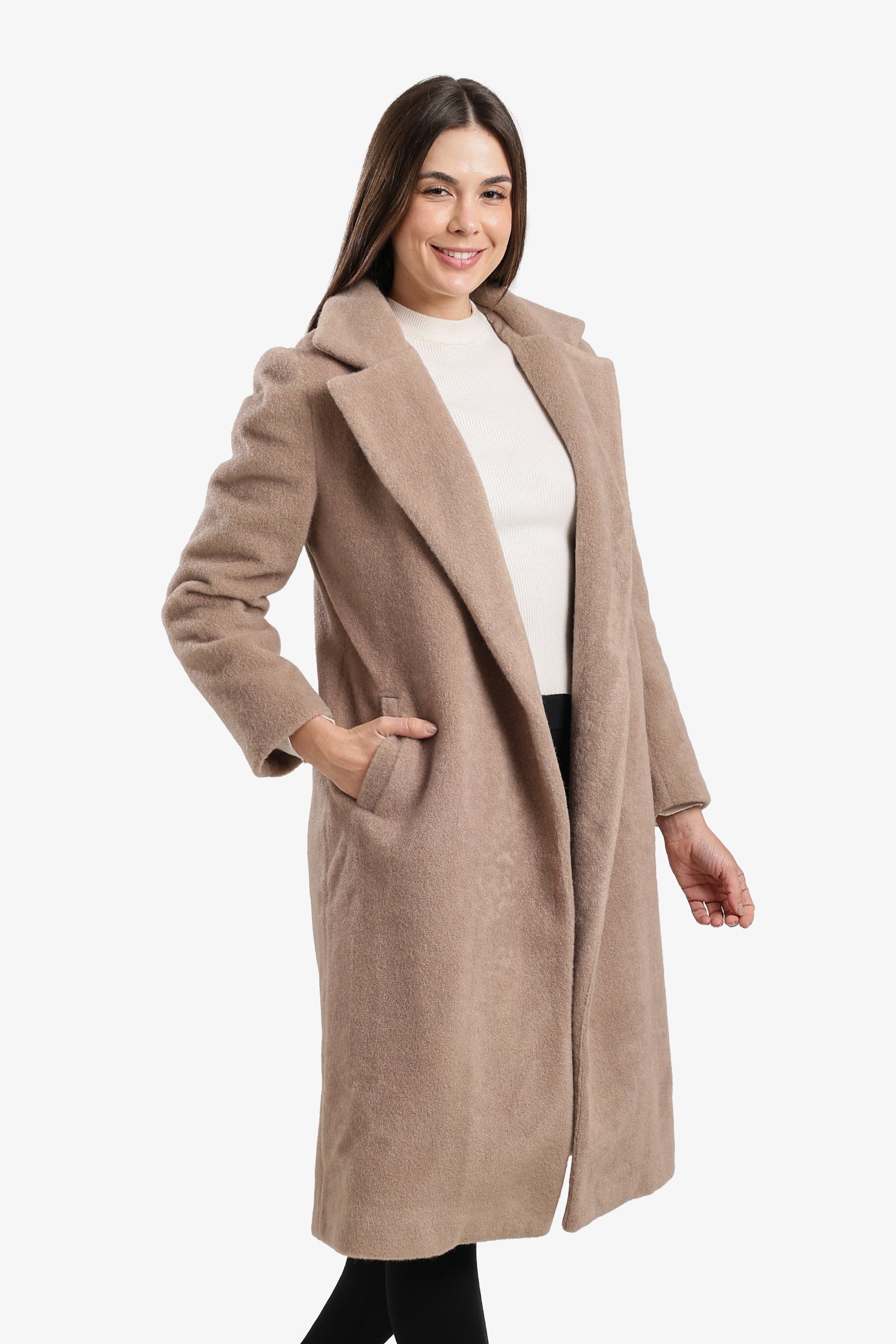 Open-Front Midi Coat