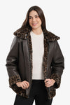Fur-Lined Leather Jacket
