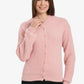 Crew-Neck Buttoned Cardigan