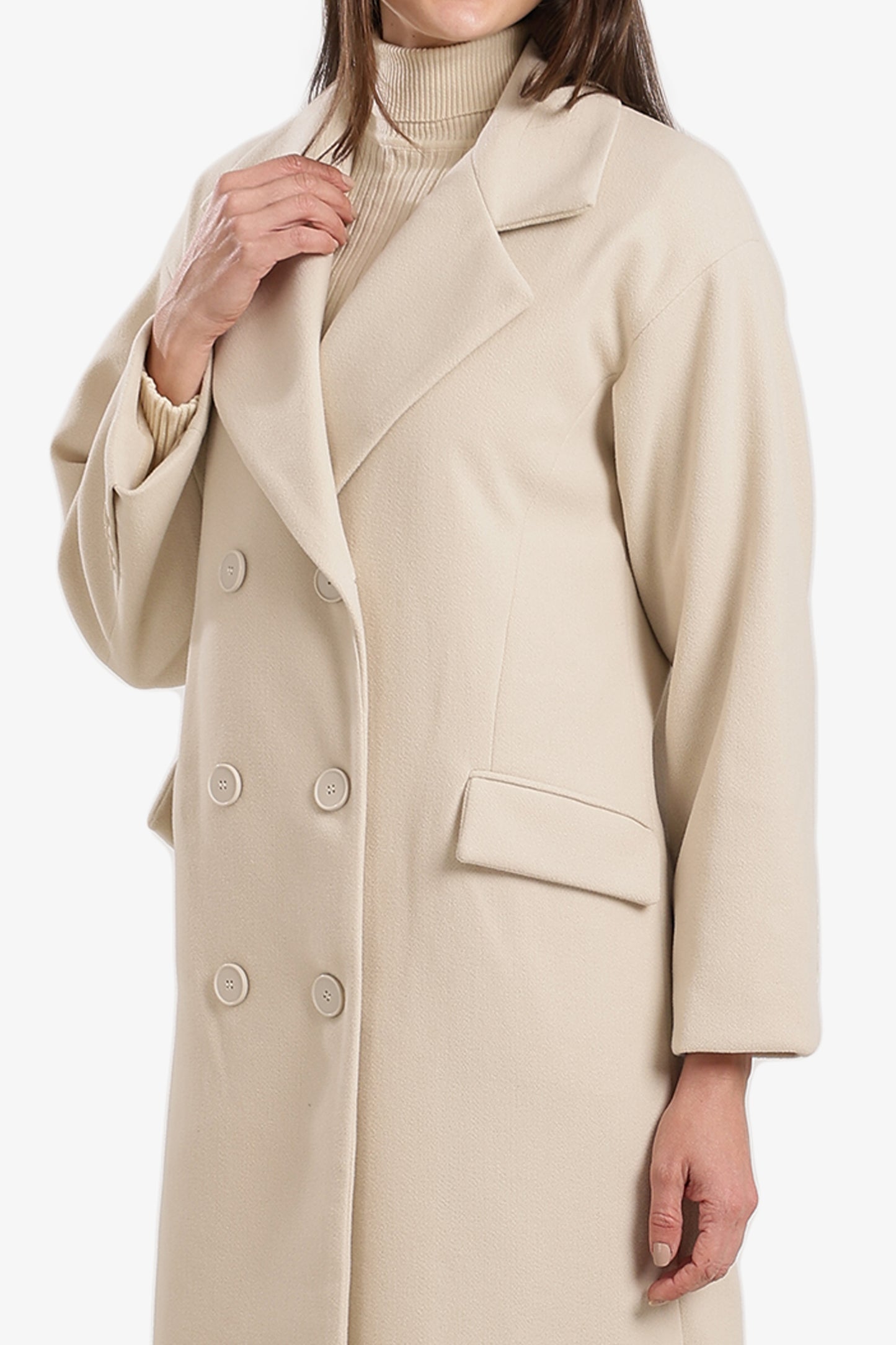 Midi Coat With Notch Collar