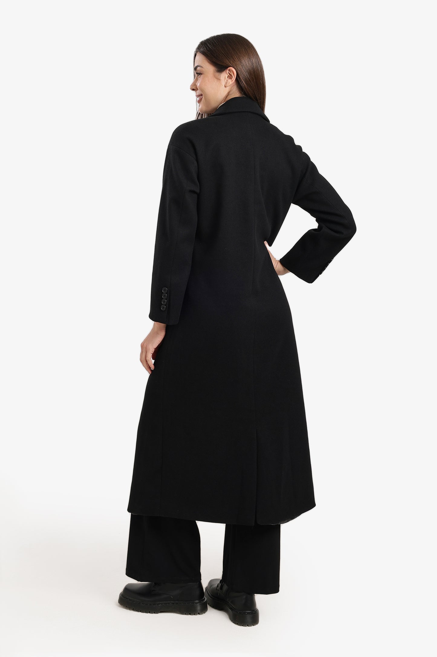 Midi Coat With Notch Collar