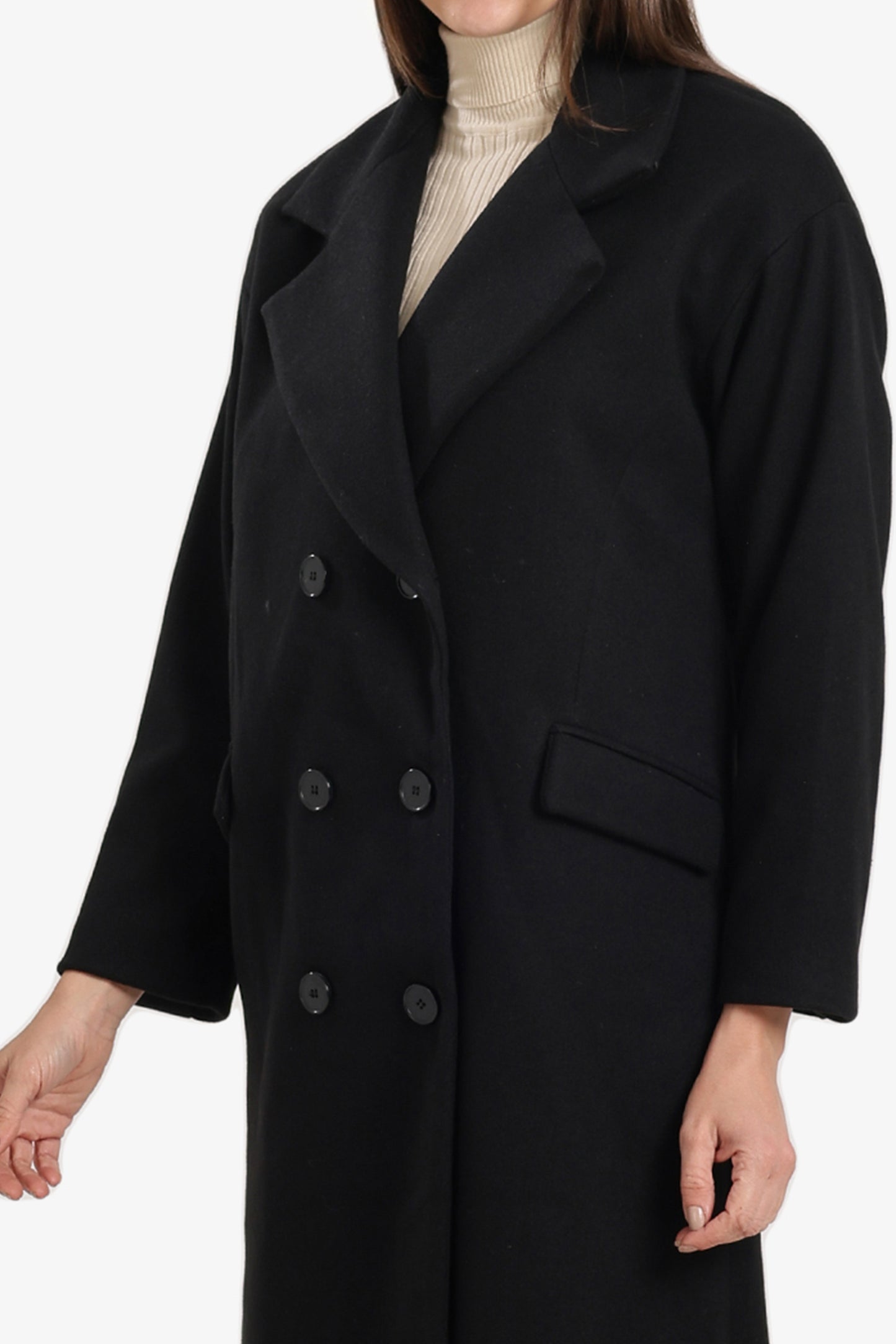 Midi Coat With Notch Collar