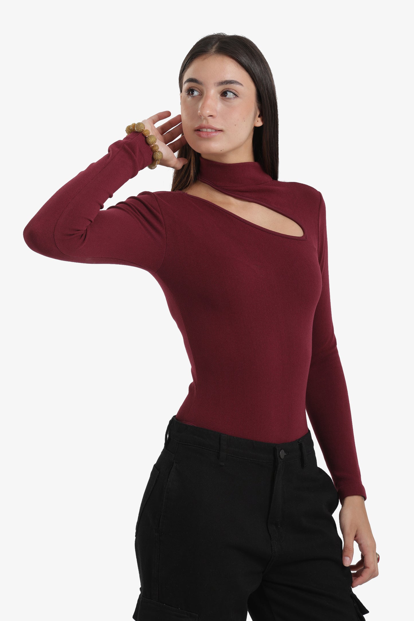 بودي سوت ميكروفايبر مضلع بفتحة 