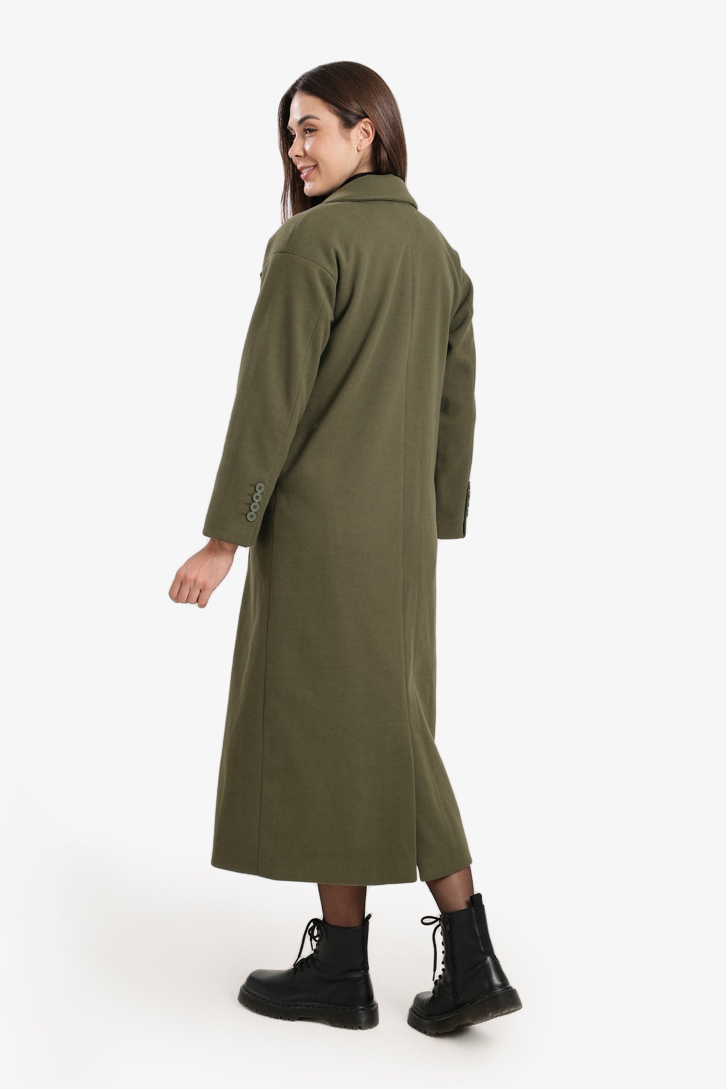 Midi Coat With Notch Collar