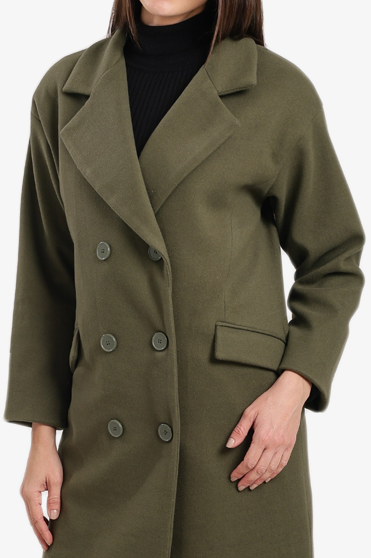 Midi Coat With Notch Collar