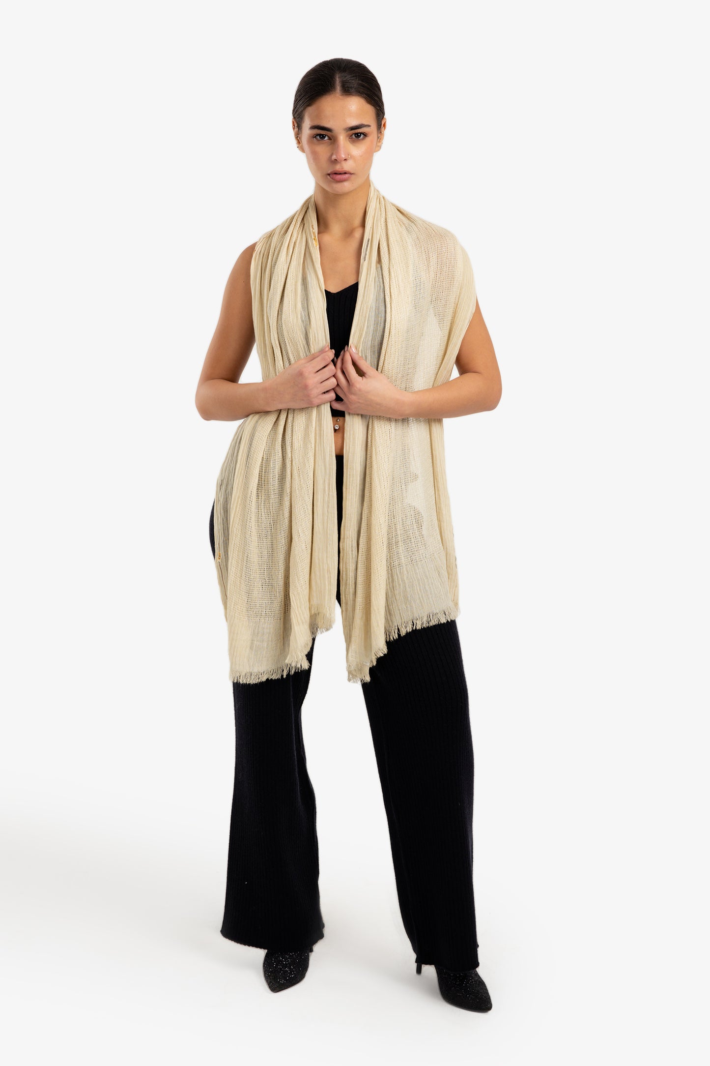Perforated Rectangular Scarf