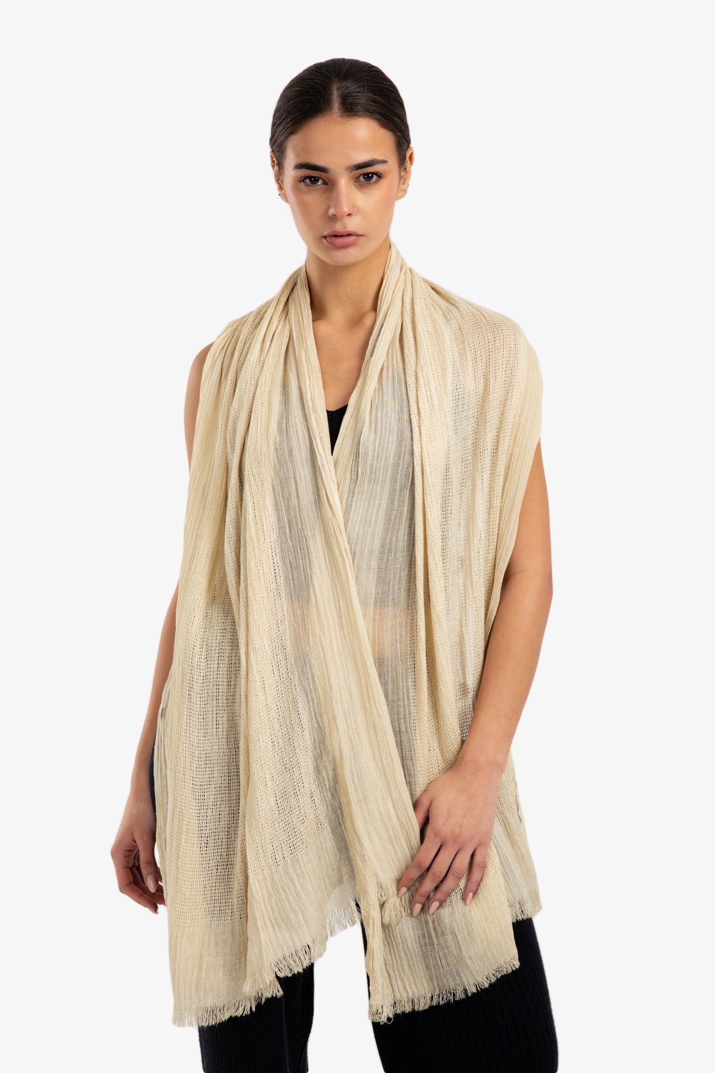 Perforated Rectangular Scarf