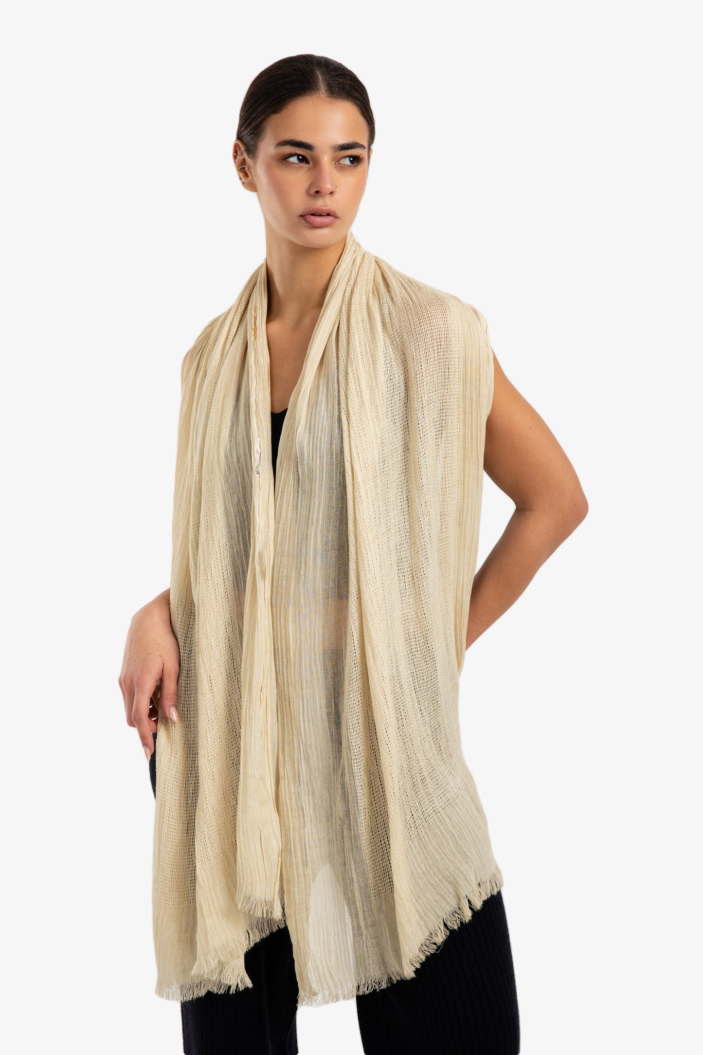 Perforated Rectangular Scarf